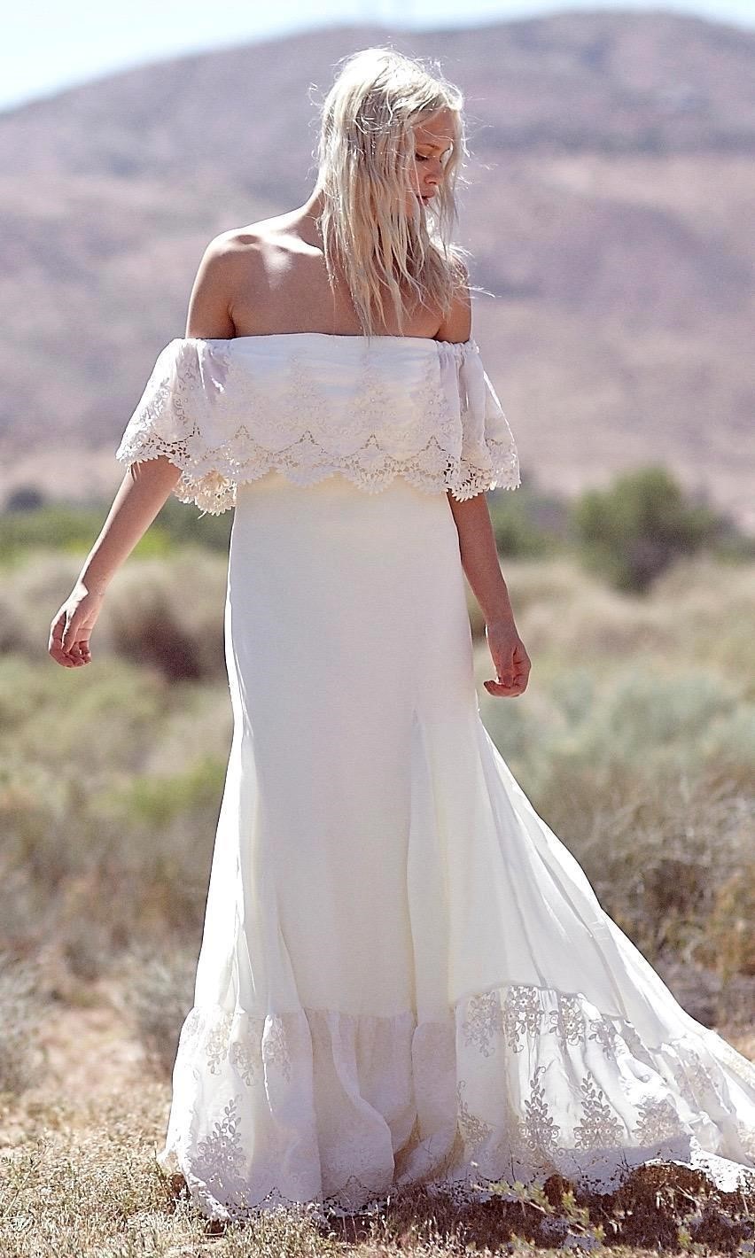 Country Vintage Wedding Dresses Colored
