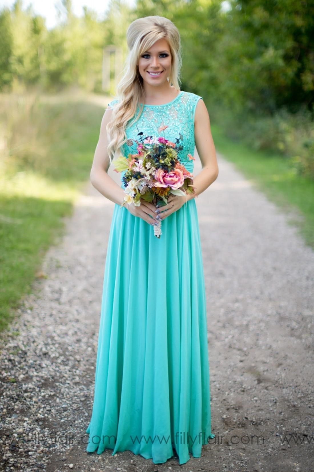 Country Turquoise Dresses